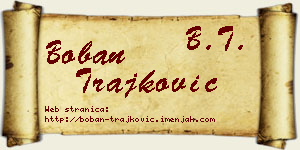 Boban Trajković vizit kartica